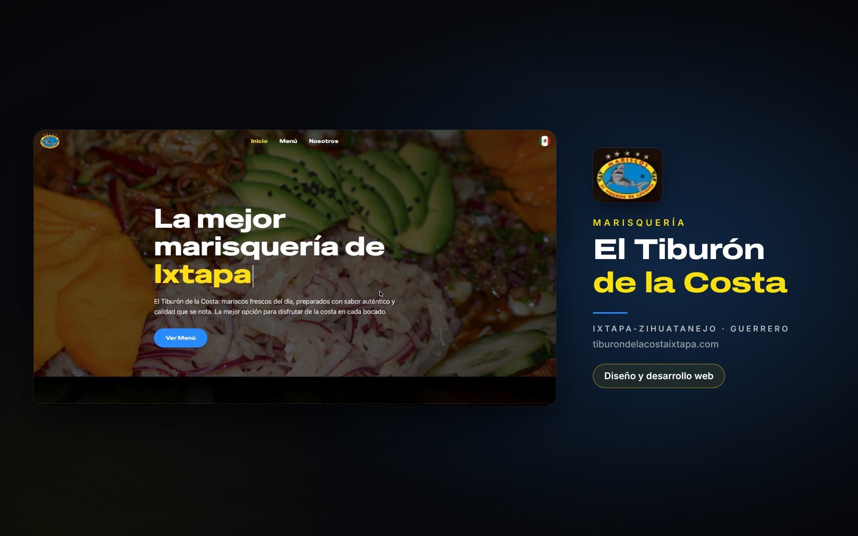 Portada de la web de El Tiburón de la Costa