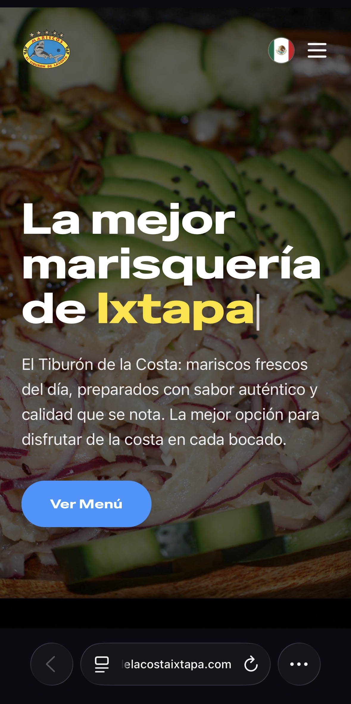 Web de El Tiburón de la Costa en el móvil